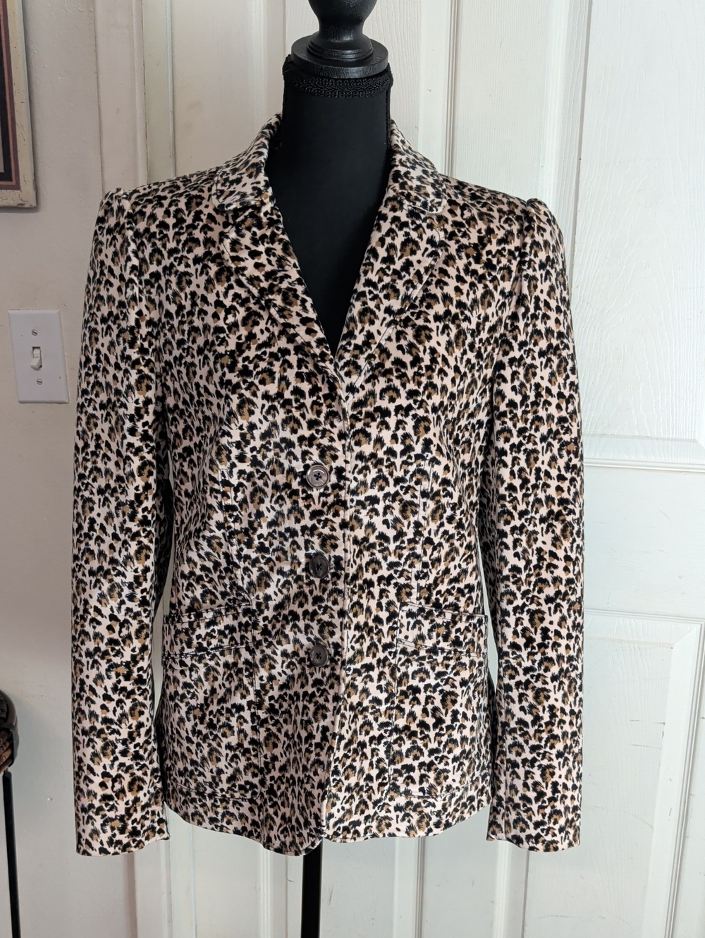Rebecca Taylor leopard print blazer 8